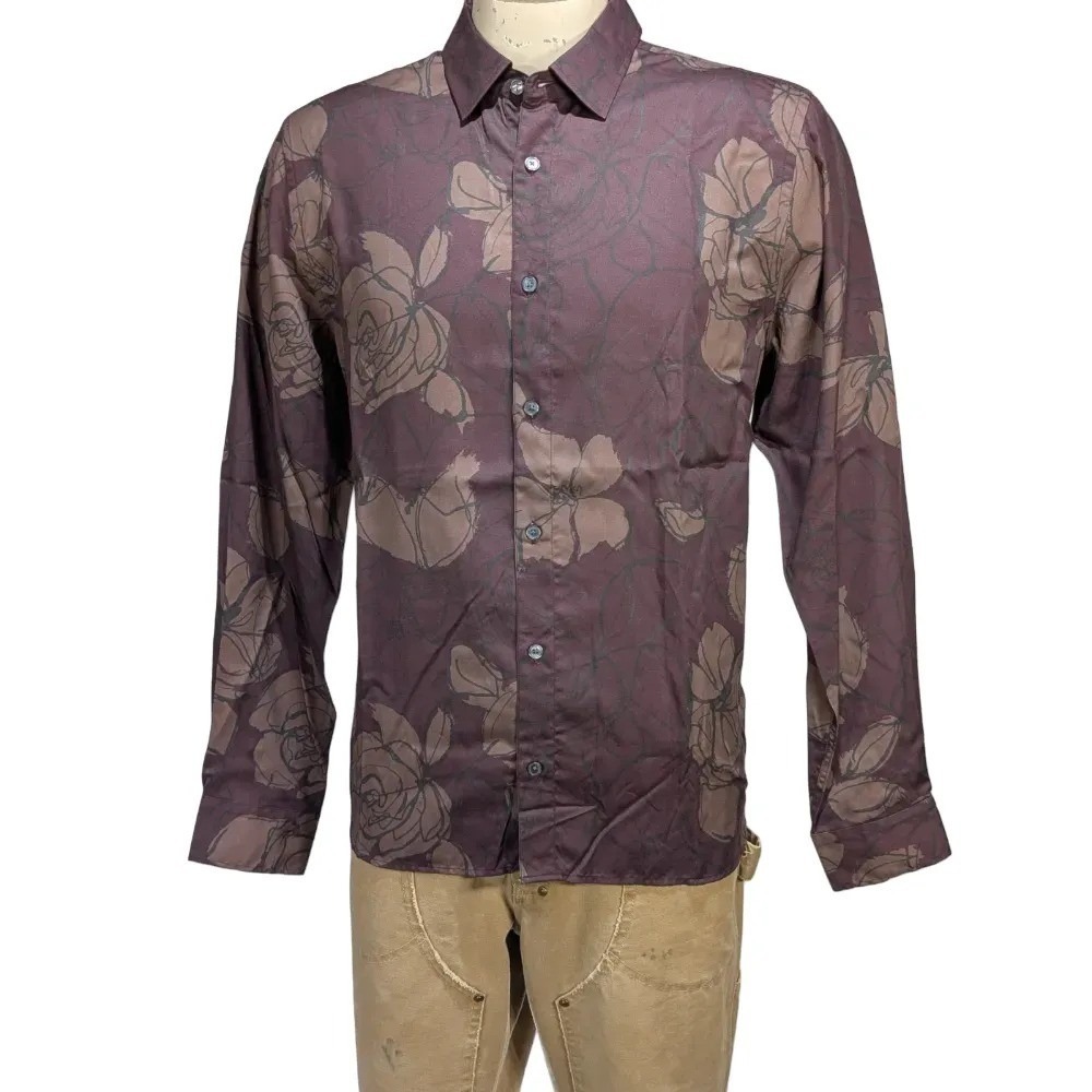 Ted Baker London Mens Floral Button Down Shirt Sz L (4) NWT $160